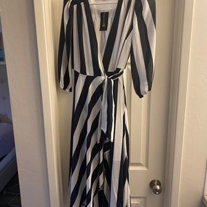 3/4 length chiffon dress